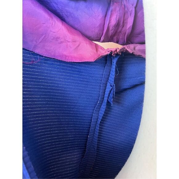 Vintage Shift Mod MCM Blue Ribbed Dress - Picture 9 of 9